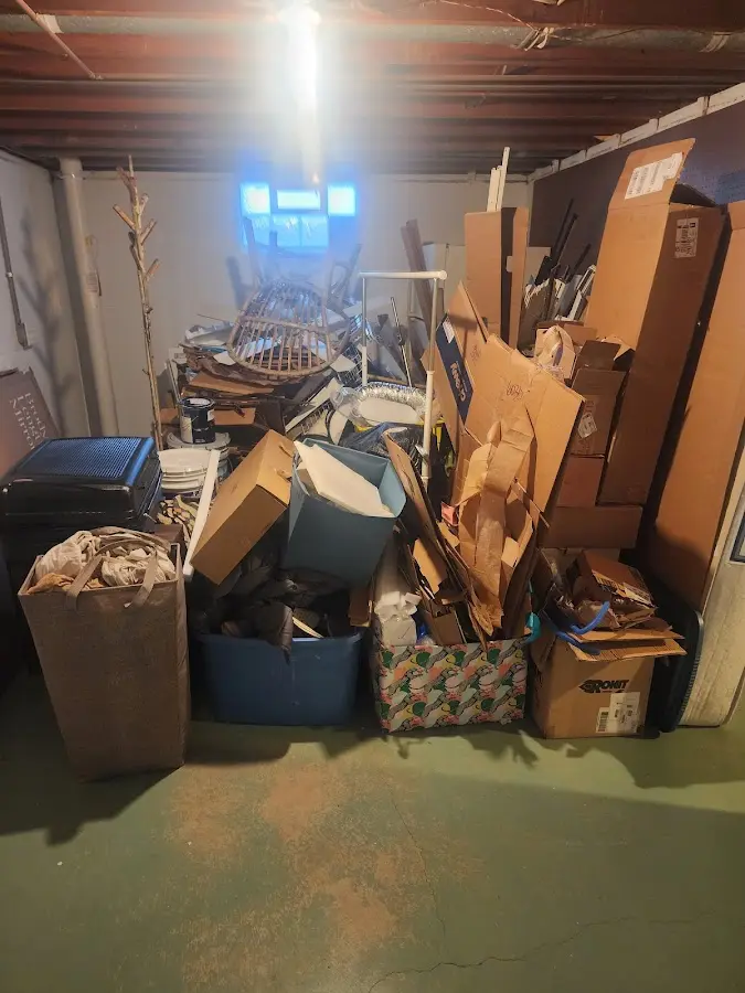 Roll-off dumpster container at job site for Concrete Dumpster Rental in Van Buren